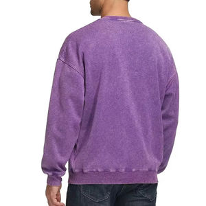 เสื้อสเวตเชิ้ตคอกลมทรงปกติสำหรับผู้ชาย ผ้าฝ้าย 100% ล้างสีแบบแอซิดวอช เหมาะสำหรับฤดูหนาว ราคาขายส่ง ขายดีที่สุด ออกแบบและสั่งตัดไซส์ได้ - Product Image 6