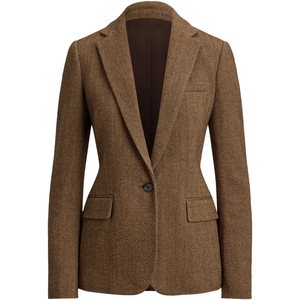 Nouvelle Arrivée Blazer en Laine Chevrons pour Femme, Veste Formelle Simple Boutonnage pour Bureau, Tenue Professionnelle, Vente en Gros Fabricant - Product Image 2