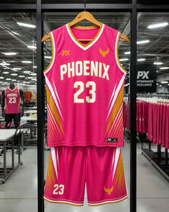 Uniforme de Baloncesto de Alto Rendimiento, Conjunto de Camiseta y Pantalones Cortos con Estampado Personalizado, Ropa Deportiva Transpirable de Poliéster para Clubes y Equipos - Product Image 6