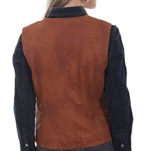 Chaleco de Cuero Genuino Personalizado 2026 para Mujer, Chaleco de Cuero de Invierno Transpirable, Impermeable, Ecológico, Estilo Vintage, Informal - Product Image 2