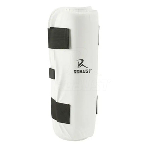 Protège-tibias en cuir de haute qualité pour l'entraînement de Taekwondo - Équipement d'arts martiaux léger et écologique, personnalisable, fabriqué au Pakistan - Product Image 2