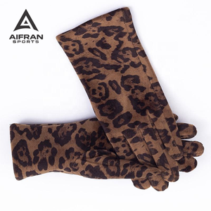 Gants en velours imprimé léopard pour femme AIFRAN, mode, tactiles, chauds, hiver, doublure polaire thermique, imprimé animal, vente en gros - Product Image 3