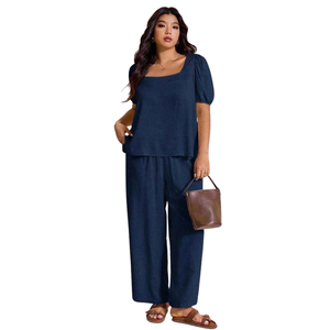 Ensemble de combinaison imprimée tendance pour femmes, vêtements en deux pièces - Product Image 4
