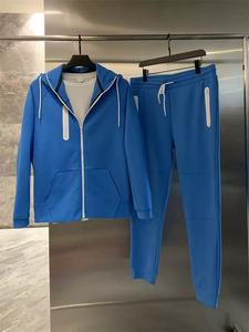 ชุดวอร์มคุณภาพสูง ผ้าคอตตอนผสมโพลีเอสเตอร์ สวมใส่สบาย ชุดลำลองสองชิ้นสำหรับผู้ชาย เสื้อฮู้ดดี้แฟชั่น ชุดกีฬา ชุดวิ่งสำหรับผู้ชาย - Product Image 3