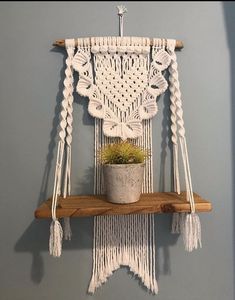 Support de plante suspendu en macramé en coton de qualité supérieure, style bohème, pour la décoration du salon, du jardin, du patio et du balcon - En solde - Product Image 4