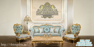 Juego de sofás tallados para sala de estar, muebles de diseño de lujo para sala de estar - Product Image 6