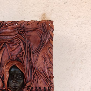 Handmade Pure Leather Writing Journal With Handcrafted <b>Work</b> Leather Notebook Wholesale Bulk Supplier Manufacturer Exporter India - Product Image 2