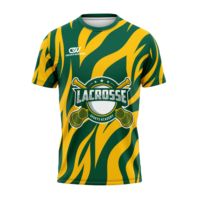 Kaos Pemanasan Tim Anak Cepat Kering dengan Cetak Sublimasi Kustom 100% Poliester untuk Remaja, Kaos Tembak Lacrosse Grosir OEM MOQ Rendah