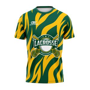 Camiseta Deportiva Personalizada con Sublimación, de Secado Rápido, para Niños, 100% Poliéster, para Lacrosse, Venta al Por Mayor, OEM, MOQ Bajo - Product Image 1