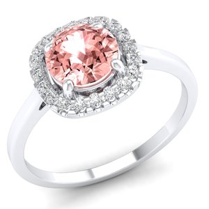REYES Latest Design 925 Sterling Silver Moissanite with Morganite Gemstone Birthstone <b>Rings</b> Customizable OEM ODM Fine Jewelry - Product Image 2
