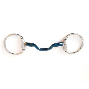 Bocado de caballo de acero inoxidable de alta calidad, personalizable, con diseño Eggbutt y portes, mejillas lisas, contacto cómodo y alivio para la lengua - Product Image 4