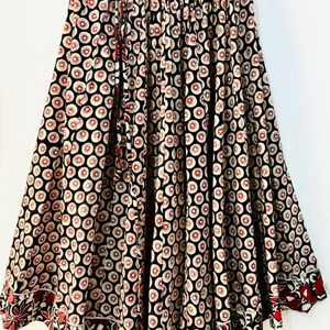 Falda con estampado de bloques, falda de algodón hecha a mano, falda tradicional con estampado de bloques, falda estampada de verano para mujer, regalo para ella - Product Image 4
