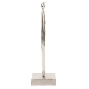 Nueva Tendencia en Esculturas Metálicas Hechas a Mano, Diseño Abstracto de Corazón, Adorno Decorativo para Vestíbulo de Hotel de Lujo, Aluminio Chapado en Oro - Product Image 2