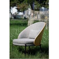 Silla Eamy de Marca Destacada con Respaldo de Madera Contrachapada y Patas de Acero con Recubrimiento en Polvo, Sillón para Sala de Estar OEM, Asiento Individual al por Mayor