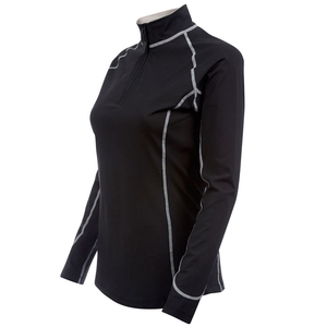 เสื้อขี่ม้าผู้หญิง คอโอ ทรงลำลอง พรีเมียม คุณภาพสูง ปักโลโก้ด้านหน้า ระบายอากาศได้ดี ผ้าสแปนเด็กซ์/โพลีเอสเตอร์ กันยับ - Product Image 4