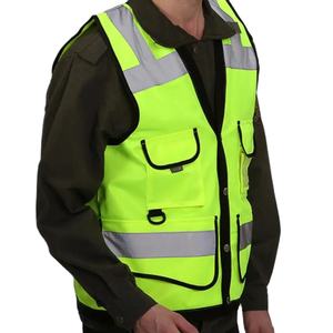 เสื้อกั๊กนิรภัยสะท้อนแสงเสื้อกั๊กนิรภัยสำหรับทำงานก่อสร้างยูนิฟอร์มวิศวกรด้านความปลอดภัยแบบข้อความโลโก้ที่กำหนดเอง - Product Image 1