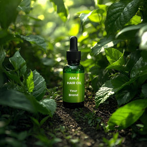 Huile capillaire Amla avec logo personnalisé, nourrissante, antipelliculaire, hydratante, ingrédients biologiques pour la repousse et le soin des cheveux, fabricant en gros - Product Image 1