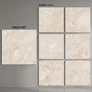 Vistaar Fancy Grey, Baldosa de Porcelana de 800x800 mm, Baldosa de Cerámica de 80x80 cm, Alto Brillo, Color Marfil, para Decoración de Paredes de Sala de Estar - Product Image 5