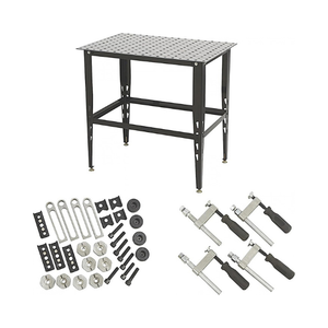 Table de soudage pour la fabrication de l'acier avec kit d'outils de 24 pièces, établi métallique robuste, dispositifs de soudage et outils d'atelier GAR052 - Product Image 1
