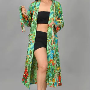 Oferta de Navidad para Adultos: Kimono de Algodón 100% de Alta Demanda, Bata de Dormir Cómoda y Elegante con Cuello en V y Cierre con Cordón - Product Image 4