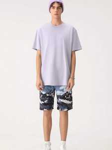 Camiseta Extra Grande para Hombre, 100% Algodón, Color Sólido, Manga Corta, Cuello Redondo, Corte Regular, Estilo Casual Urbano, Diseño Liso, Logotipo Personalizado - Product Image 2