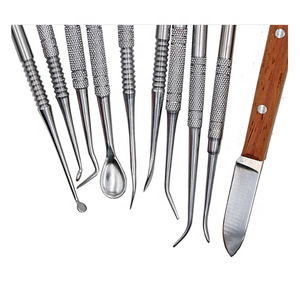 Juego de 10 piezas para técnico dental: espátula de cera metálica, cuchara y herramienta de tallado de bloques, herramienta de cera para fundición dental de Blush Surgical - Product Image 2