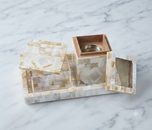 Ensemble de porte-encens en nacre, boîte diffuseur d'aromathérapie en bois incrusté, décoration géométrique pour la maison, cadeau - Product Image 6