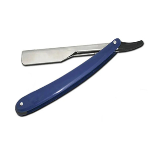 Wooden Handle Professional Barber Shaving Stainless Steel Straight Edge Replaceable Blade Cut Throat Shavette <b>Razor</b> Custom Logo - Product Image 3