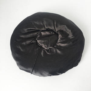 Gorro de satén negro para el cabello, color sólido, unisex, para las cuatro estaciones, estilo informal, talla adulta - Product Image 5