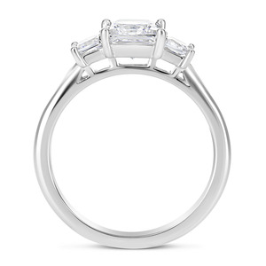 Anillo de Plata Auténtico con Tres Piedras de Moissanita VVS1 Certificadas, Forma Cuadrada Única, Regalo Sorpresa para Propuesta de Matrimonio - Product Image 4