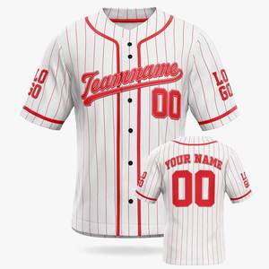 Maillot de baseball unisexe grande taille à la mode, respirant, à séchage rapide, en polyester, avec boutons, personnalisable, idéal pour le sport – Vente chaude - Product Image 3
