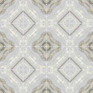Carreaux de porcelaine pleine masse polis effet marbre veiné Vistaar Grey Book Match 24x24 pouces pour revêtement de sol intérieur et antibactérien pour piscine - Product Image 6
