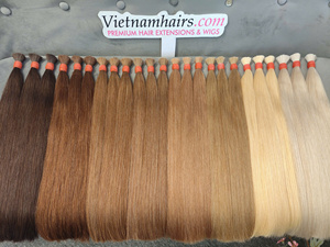 2025 vente chaude 100% cheveux humains bruts vietnamiens de haute qualité en vrac prix de gros Super Double extrémités dessinées droite pleine cuticule - Product Image 4