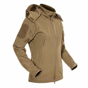 Econex Sports Men's <b>Red</b> Hooded <b>Waterproof</b> Windproof Sporty Fleece <b>Jacket</b> Reflective Strips Zipper Pockets Front Casual Outdoor - Product Image 3