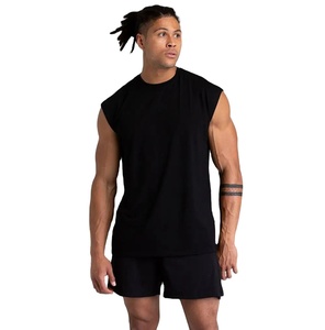 Camiseta Deportiva para Hombre, Transpirable, de Algodón/Fibra de Bambú, Talla Grande, Informal, para Gimnasio, Precio al por Mayor - Product Image 1