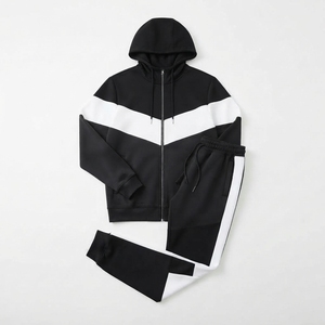 Ensemble survêtement streetwear à capuche et pantalon de survêtement, couleur unie, écologique, personnalisable, fourni directement par l'usine - Product Image 4