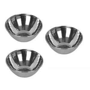 Bol à salade moderne en acier inoxydable, design minimaliste poli, passe au lave-vaisselle, bol de service alimentaire, vaisselle de table pour la maison - Product Image 6