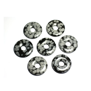Donuts en cristal naturel, obsidienne flocon de neige, pierre gemme, pierre de cristal, pierres gemmes Reiki, donuts de guérison, agate, grossiste - Product Image 4