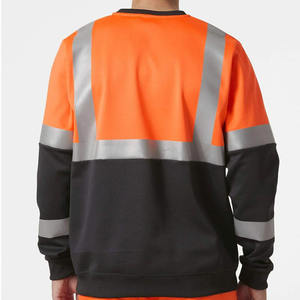 Custom High Visibility Safety Sweatshirt Reflective <b>Work</b> Wear with Customized Logo And Printing Heavyweight New Arrival Unisex - Product Image 4