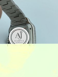 Montre mécanique carrée sertie de diamants AARVA JEWELS, 40 mm, acier inoxydable, analogique, fermoir déployant, luxe, unisexe - Product Image 2