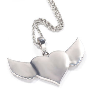 Collar con Imagen Personalizada, Colgante de Corazón con Alas, Moissanita VVS, Joyería con Foto Personalizada, Regalo de Joyería con Recuerdo Personalizado - Product Image 4