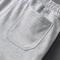 Sweat-shirt décontracté pour homme en coton écologique uni avec logo personnalisé, taille mi-haute élastique et cordon de serrage, idéal pour le sport, l'été et le quotidien