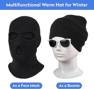 Balaclava Face Mask Full Cover Knit Winter Outdoor Unisex Adult 56-58CM Black With Multiple Colors Available - Product Image 2