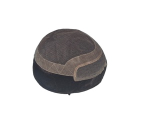 Los Angeles Human Hair Toupee <b>Wig</b> <b>for</b> <b>Men</b> with Indian Remy and Non-Remy Hair Patches - Product Image 4