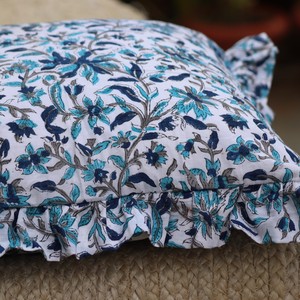 ปลอกหมอนอิงลายดอกไม้สไตล์โบฮีเมียน ผ้าฝ้าย 100% สำหรับตกแต่งบ้าน - Product Image 2