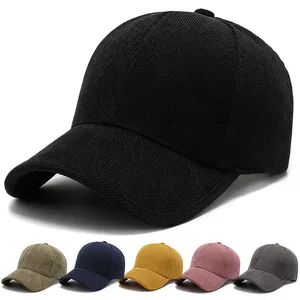 Custom Embroidered 5-Panel Corduroy Baseball <b>Cap</b> Adjustable Sporty Streetwear Dad <b>Hat</b> with Logo for Men and Women Common - Product Image 4