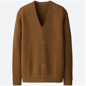 Suéteres Cárdigan de Punto Personalizados Unisex, Otoño Invierno, Transpirables, de Secado Rápido, Diseño de Patchwork, Decoración Bordada, Cuello en V, Gruesos - Product Image 1