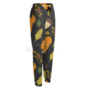 Pantalones de Mujer para Otoño, Estampado Animal, Largos hasta el Tobillo, con Cintura Ajustable con Cordón, Tejido Casual, Corte Regular, Material de Poliéster - Product Image 1