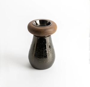 Quemador de Incienso de Metal Plateado con Base Geométrica Negra, Soporte Aromático Hecho a Mano para Incienso Chino, Uso Durante Todo el Año - Product Image 4