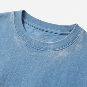 T-shirts Oversize Effet Vieilli en Coton Délavé, Streetwear Personnalisé, Hauts Décontractés d'Été avec Bords Bruts - Product Image 6